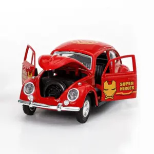 Vibrant Red Diecast Vintage Car Model 19 S10a33dd8ca2d4027bac7023a48f34d3eW