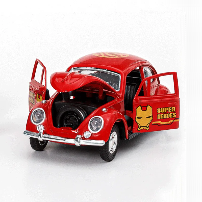 Vibrant Red Diecast Vintage Car Model 9 Vibrant Red Diecast Vintage Car Model - Image 9