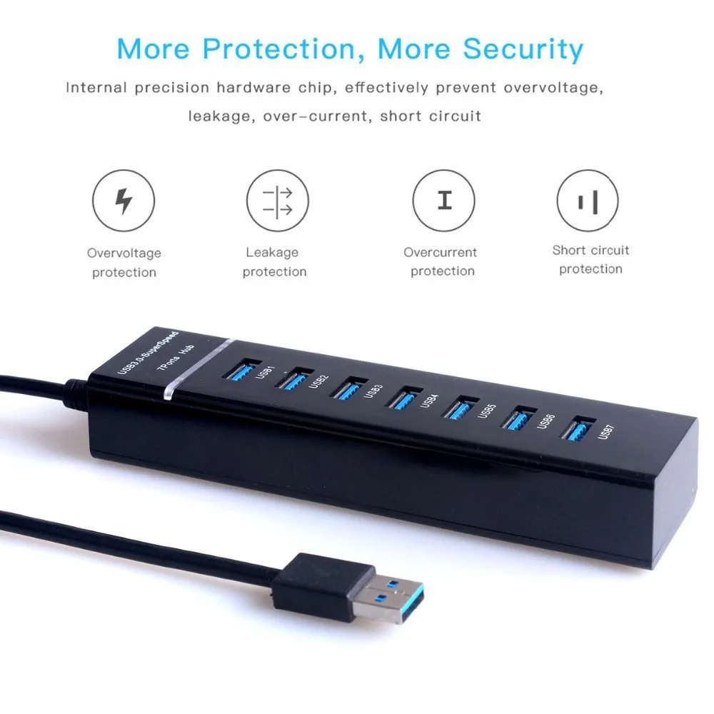USB 3.0 Hub with 7 High-Speed Ports 3 USB 3.0 Hub with 7 High-Speed Ports - Image 3