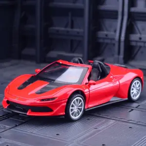 1:32 Red Alloy Sports Car Model Diecast 10 S123313983f204a72ab97a779456f28f1p