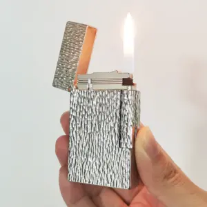 Elegant Brass Gas Lighter with Soft Flame