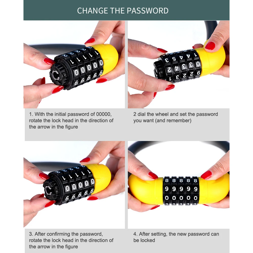 U-Shaped Bicycle Lock with 5-Digit Combination 5 U-Shaped Bicycle Lock with 5-Digit Combination - Image 5