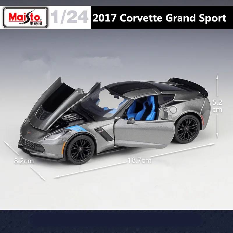 1:24 Maisto Chevrolet 2017 Corvette Model Car 2 1:24 Maisto Chevrolet 2017 Corvette Model Car - Image 2