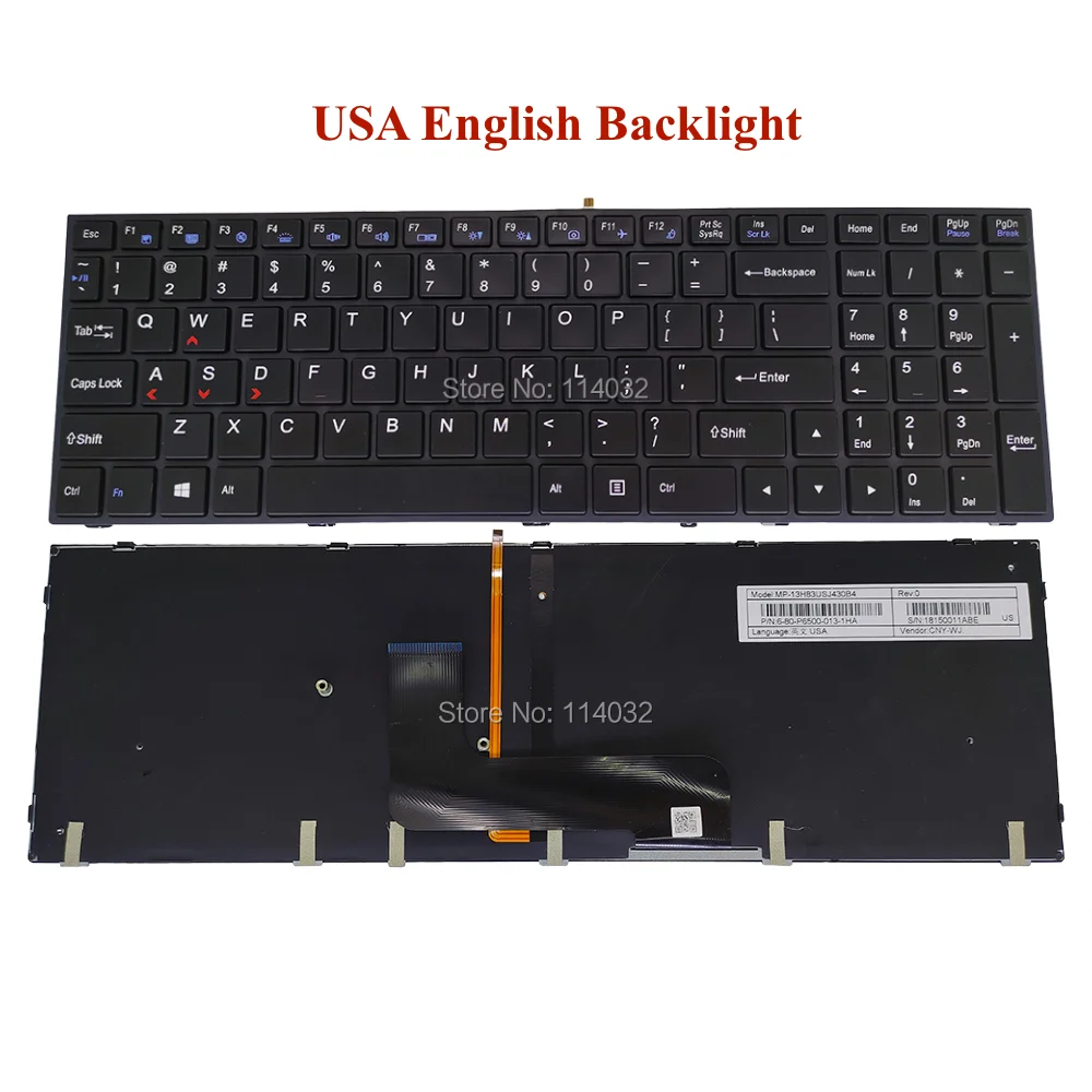 Backlit Keyboard for Clevo P650 P650SG P651SG 2 Backlit Keyboard for Clevo P650 P650SG P651SG - Image 2