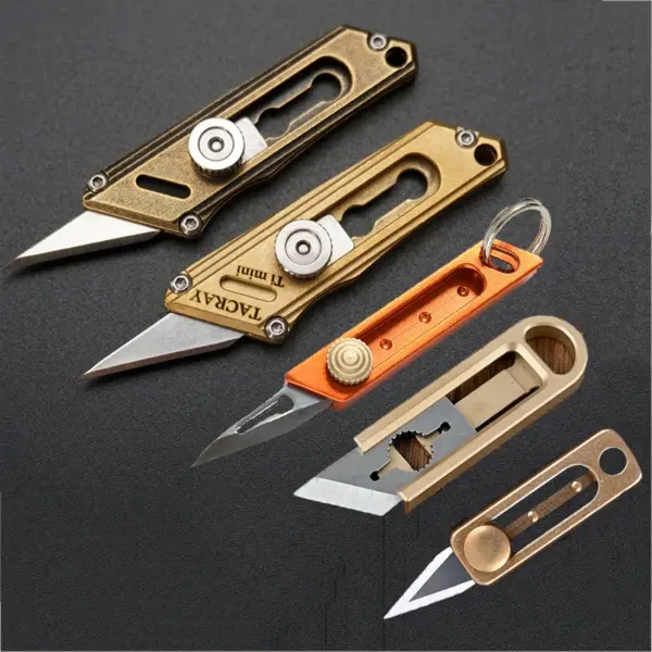 Compact Titanium Alloy Folding Knife EDC Tool - Image 2