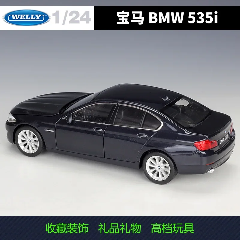 Welly 1:24 Scale Black BMW 535i Model Car 4 Welly 1:24 Scale Black BMW 535i Model Car - Image 4