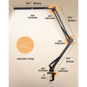 Dimmable 10W LED Desk Lamp with Clamp 10 S1671529ce94b4c0e8de237e8e9f27a8eW