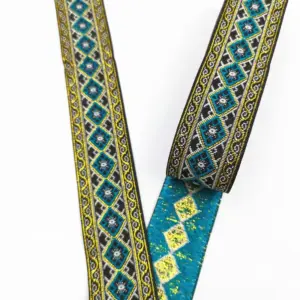 Vintage Ethnic Embroidery Ribbon 33mm 7 Meters 87 S1698a8c2bf3346a094dd8db5aeabaf43r