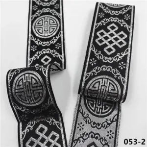 Vibrant 5cm Jacquard Ribbons - 7 Meters 114 S16efff47f59d4bc68fbdbf108ee411631