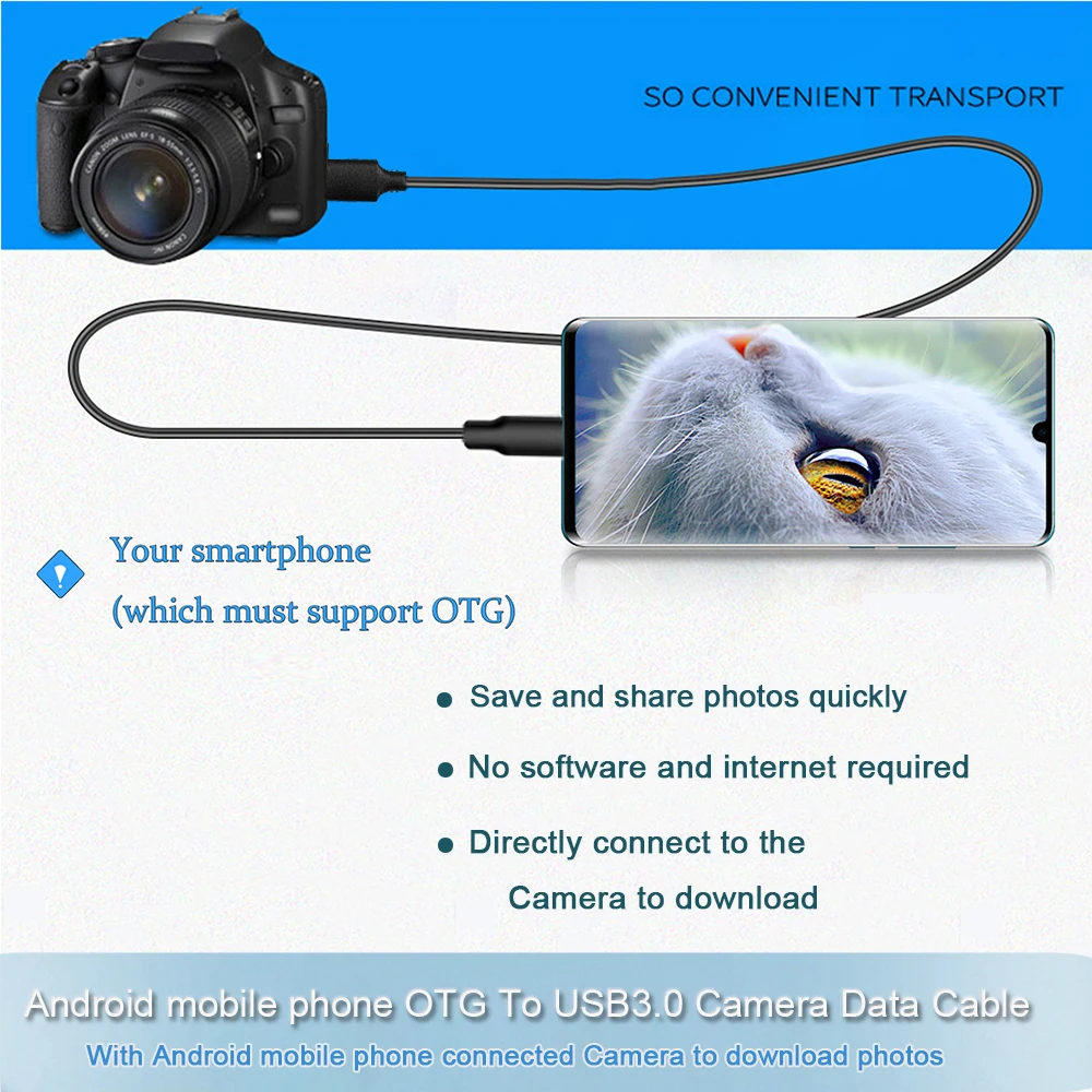 Nikon Camera OTG Cable USB Type-C 1.5m 5 Nikon Camera OTG Cable USB Type-C 1.5m - Image 5