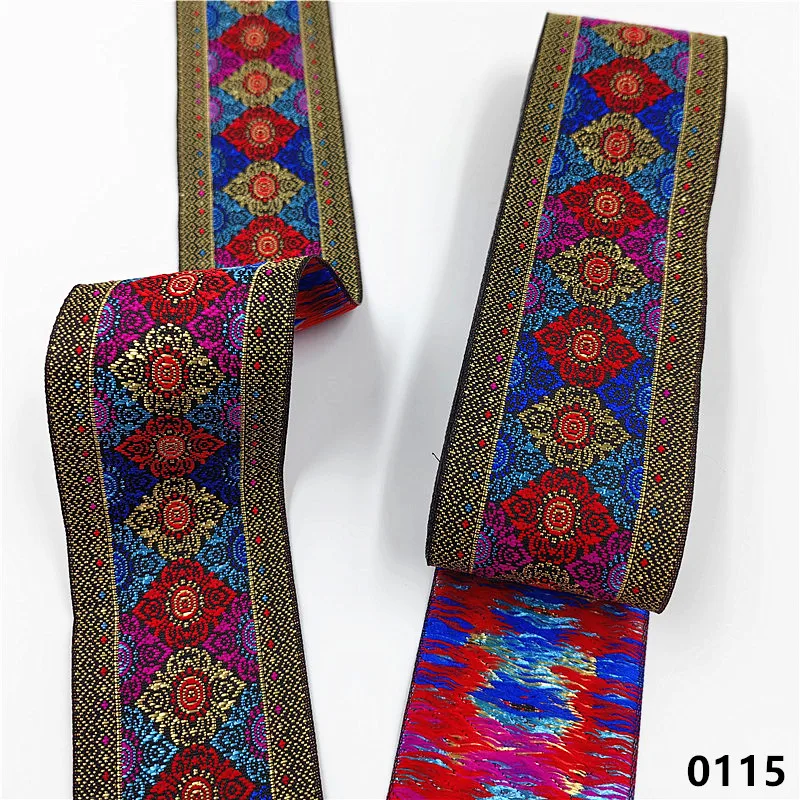 Vibrant 5cm Jacquard Ribbons - 7 Meters 22 Vibrant 5cm Jacquard Ribbons - 7 Meters - Image 22