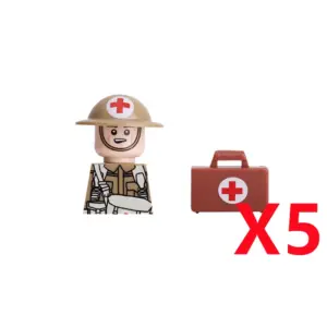 WWII Medical Soldier Figure Set of Five
