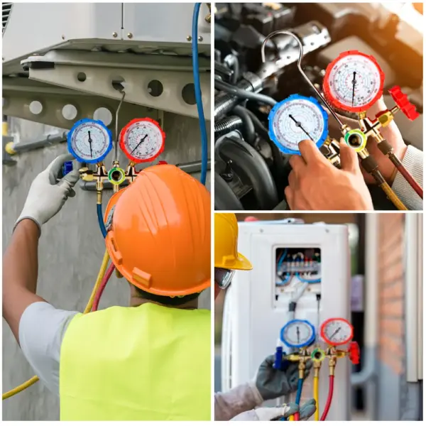 3 Way AC Manifold Gauge Set with Hose - Image 6