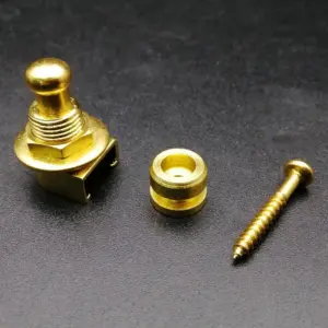 Guitar Strap Lock Set in Black Gold Chrome 11 S19b1b92ba19d4fb2bc82cbc565311a27Y