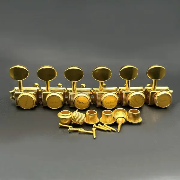 Saphue 6 Inline Guitar Locking Tuners Chrome - Image 7