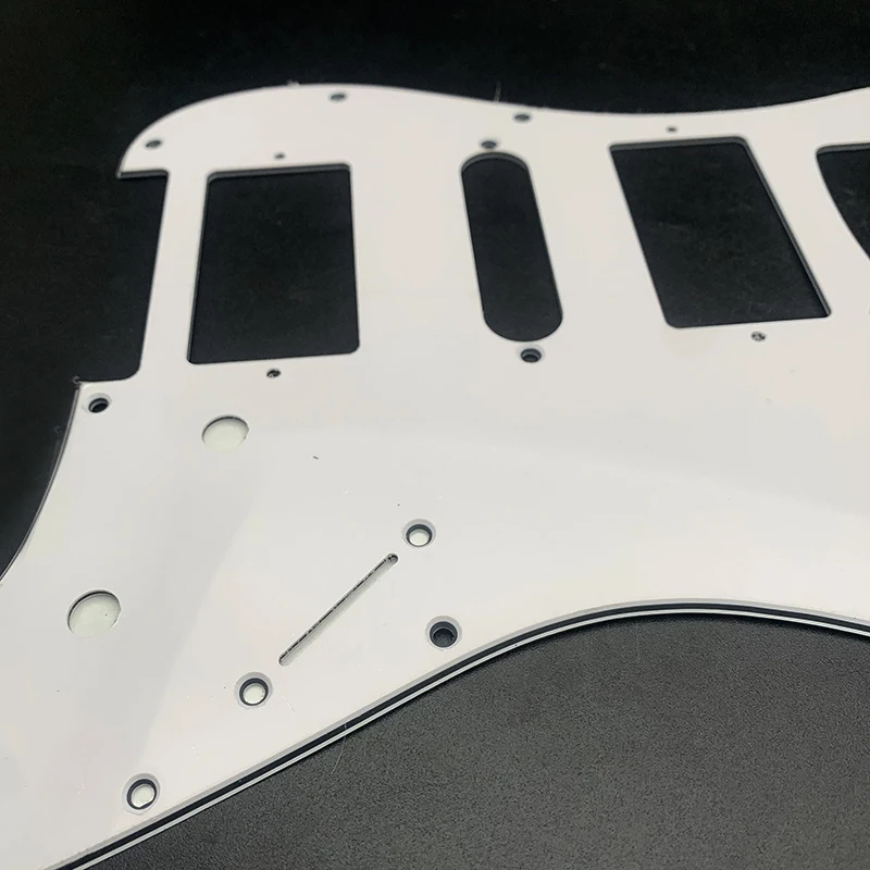 HSH Electric Guitar 3 Ply Pickguard Black White 2 HSH Electric Guitar 3 Ply Pickguard Black White - Image 2