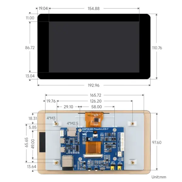 ESP32-S3 Development Board with 7 Inch Display - Image 2