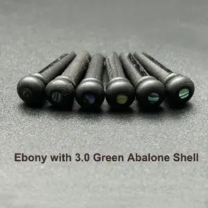 Ebony Bridge Pins Set for Acoustic Guitars 14 S1c343ce255cf4d2fadf00f3e95fa00b6u