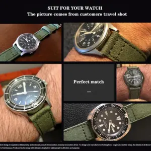 Coffee Canvas Quick Release Watch Band 22mm 13 S1d3cbec2af91431d9577a591a2bfdbe2X 32