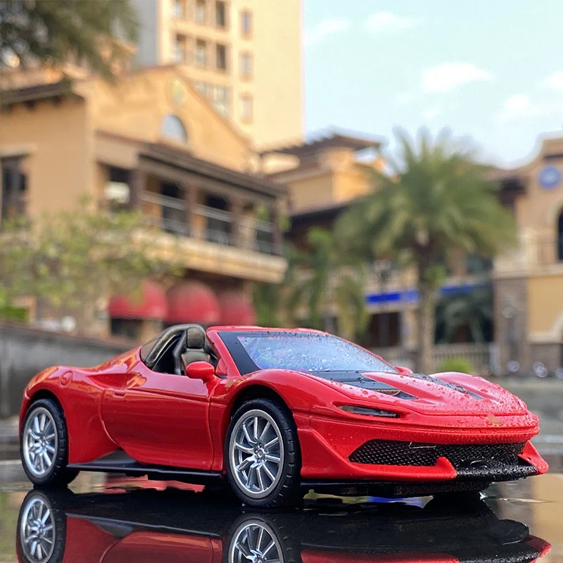 1:32 Red Alloy Sports Car Model Diecast 2 1:32 Red Alloy Sports Car Model Diecast - Image 2