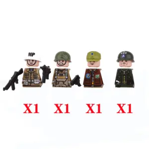 Military Building Block Figures Set of Four