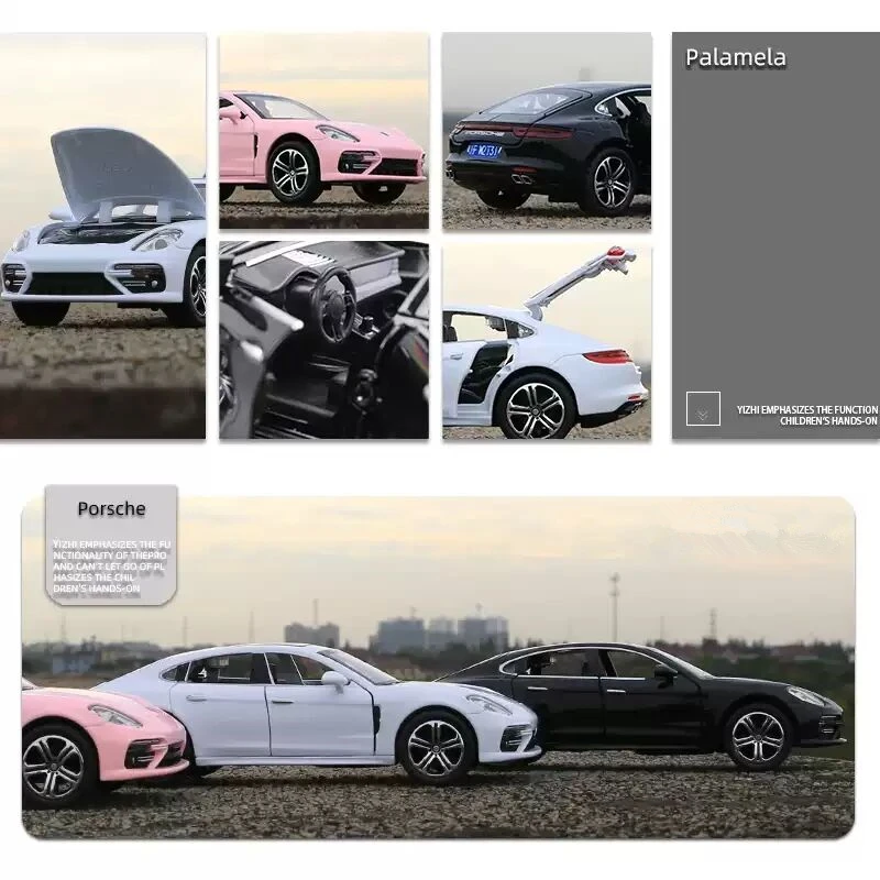 1:32 Pink Porsche Panamera Alloy Model Car 4 1:32 Pink Porsche Panamera Alloy Model Car - Image 4