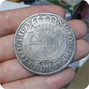 Poland Thaler 1753 Augustus III Replica Coin 3 S20e55abc15c7461f9b746fee7bd8b9a0R