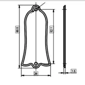 Black Two-Ply Truss Rod Cover for LP/SG 6 S21318e0c15dd4d05a205bdf304cb1c467 5