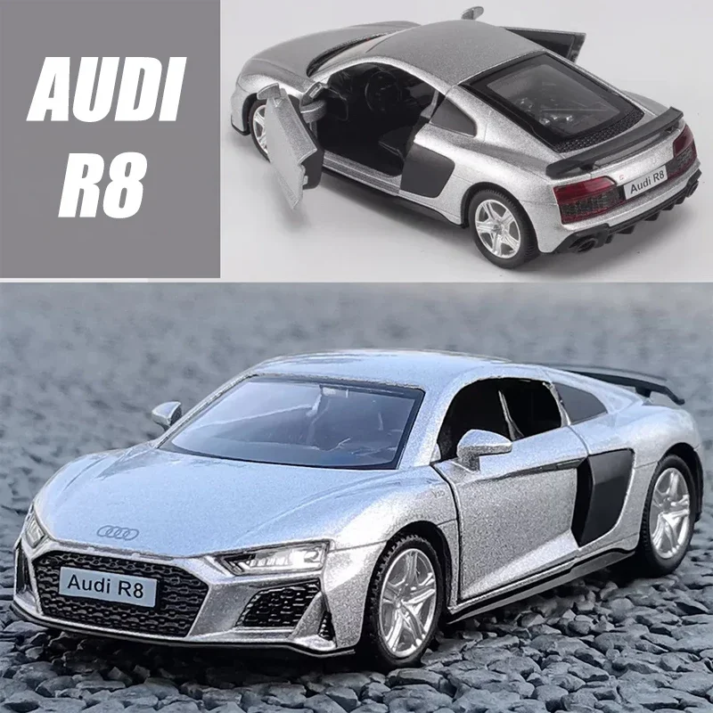 1:36 Scale Yellow Audi R8 Diecast Model 7 1:36 Scale Yellow Audi R8 Diecast Model - Image 7