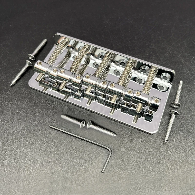 5-String Bass Guitar Bridge with Saddles 6 5-String Bass Guitar Bridge with Saddles - Image 6