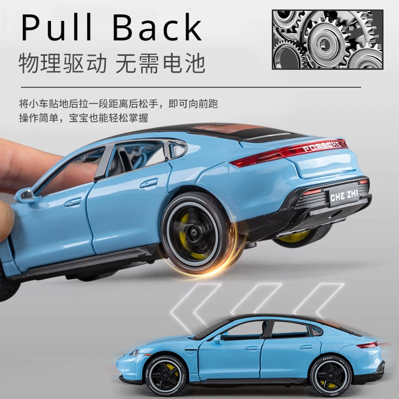 1:32 Scale Porsche Taycan Diecast Model Car 3 1:32 Scale Porsche Taycan Diecast Model Car - Image 3