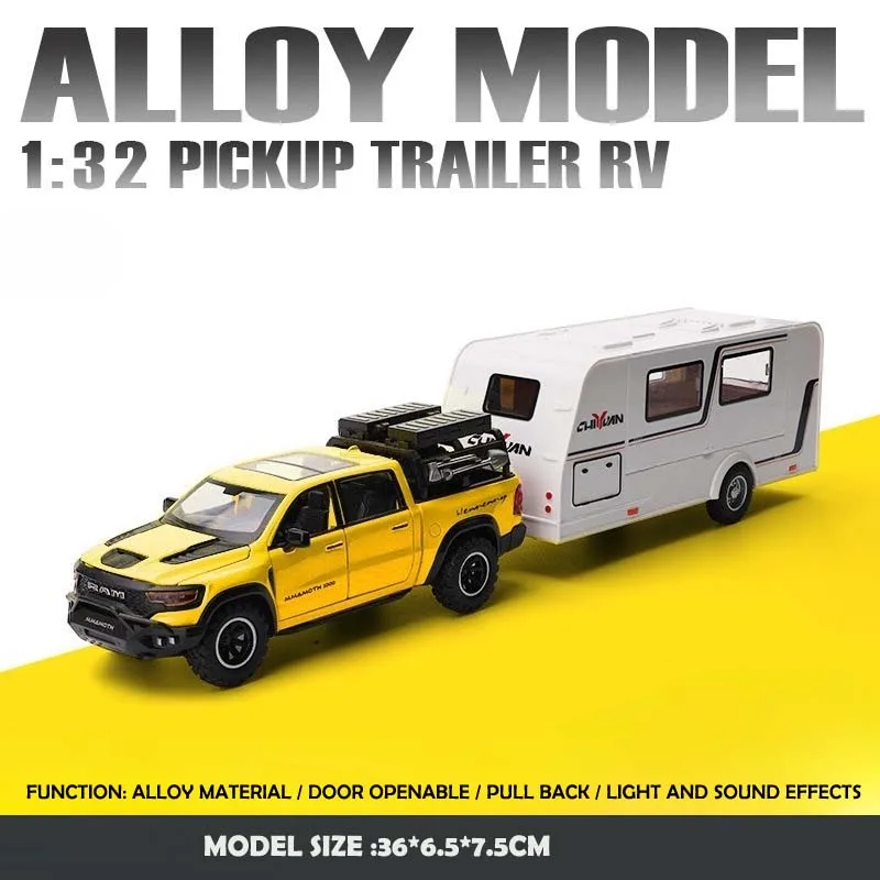 Dodge Mammoth 1:32 Diecast Model with Trailer 8 Dodge Mammoth 1:32 Diecast Model with Trailer - Image 8