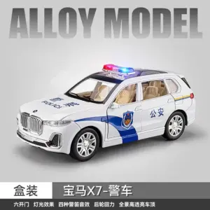 1:24 BMW X7 Police Car Diecast Model 15 S22bb7a12bd5e4e62ab412fd606940819l