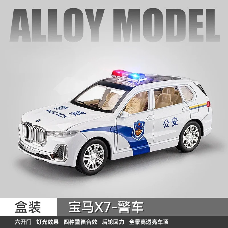 1:24 BMW X7 Police Car Diecast Model 8 1:24 BMW X7 Police Car Diecast Model - Image 8