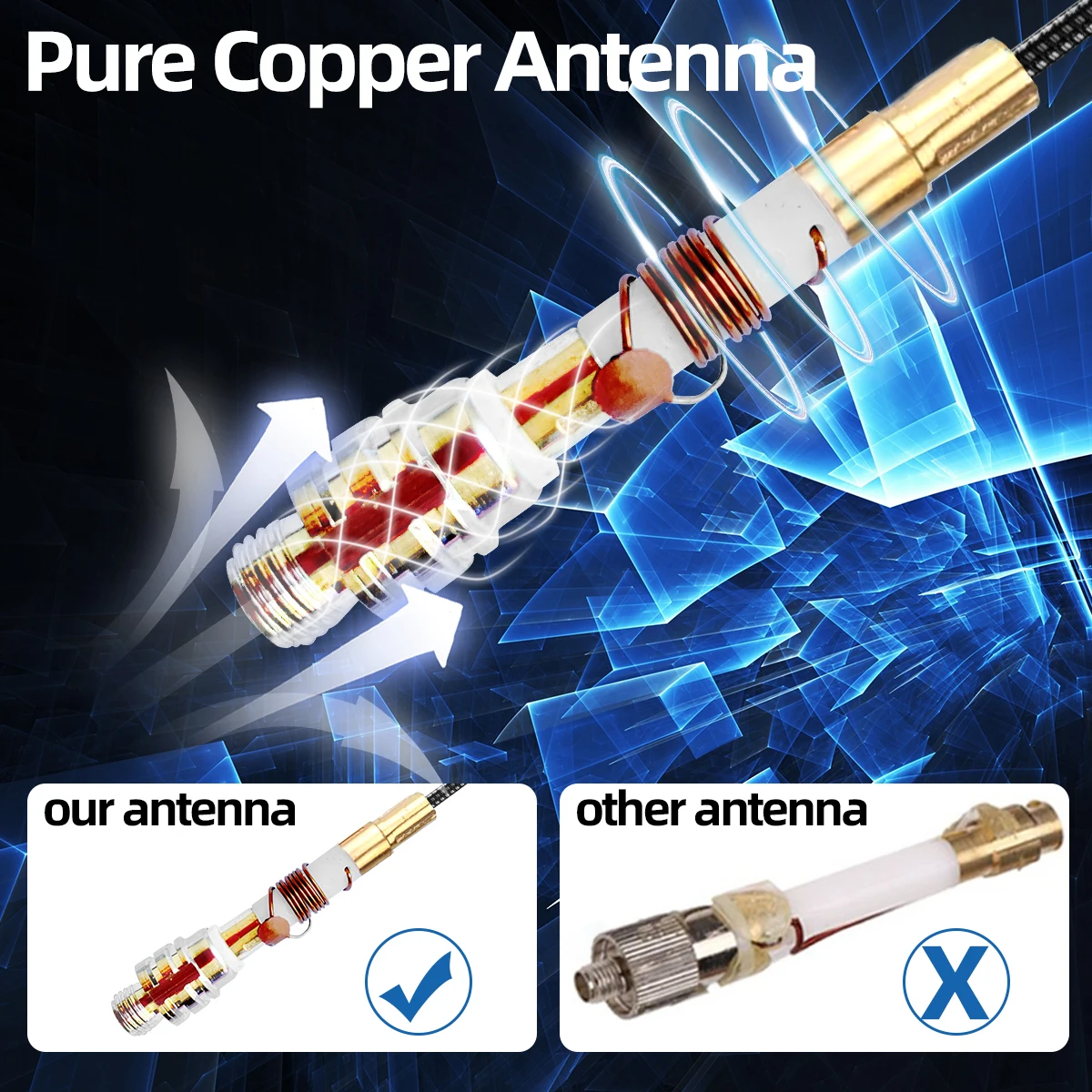 ABBREE AR-188 Dual-Band Antenna for Walkie Talkies 2 ABBREE AR-188 Dual-Band Antenna for Walkie Talkies - Image 2