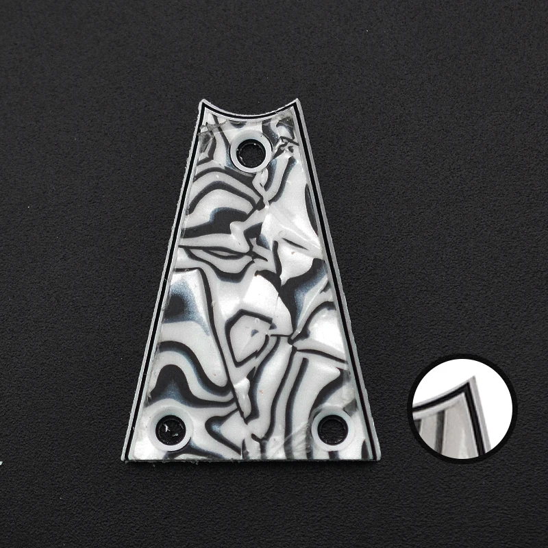 Triangle Truss Rod Cover 42.5x30mm Black White Shell 5 Triangle Truss Rod Cover 42.5x30mm Black White Shell - Image 5