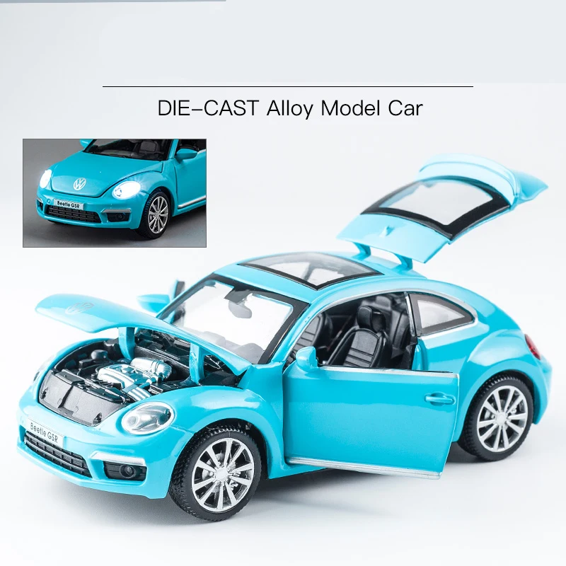 1:32 Scale Pink Volkswagen Beetle Diecast Model 3 1:32 Scale Pink Volkswagen Beetle Diecast Model - Image 3