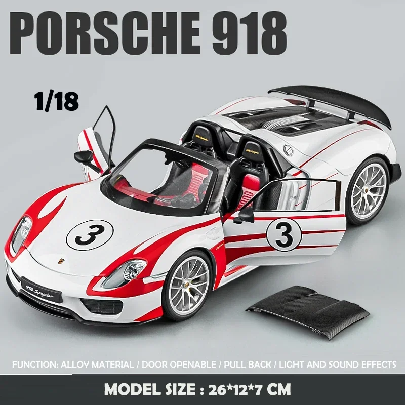 Porsche 918 Martini 1:18 Scale Diecast Model 9 Porsche 918 Martini 1:18 Scale Diecast Model - Image 9