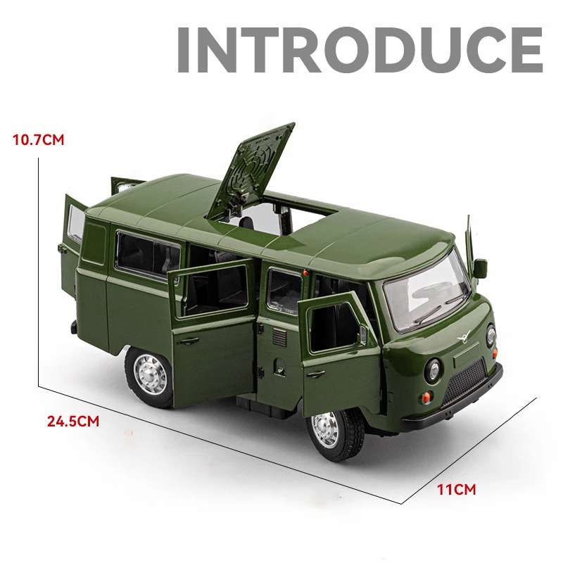 Russian UAZ Traveler Bus 1:18 Scale Model 3 Russian UAZ Traveler Bus 1:18 Scale Model - Image 3
