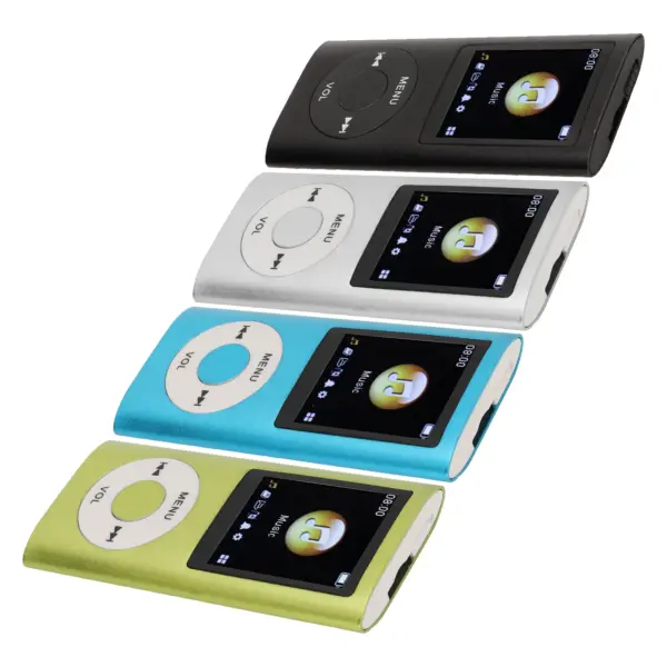 Blue Slim Portable MP3 Player with LCD Screen - Image 4
