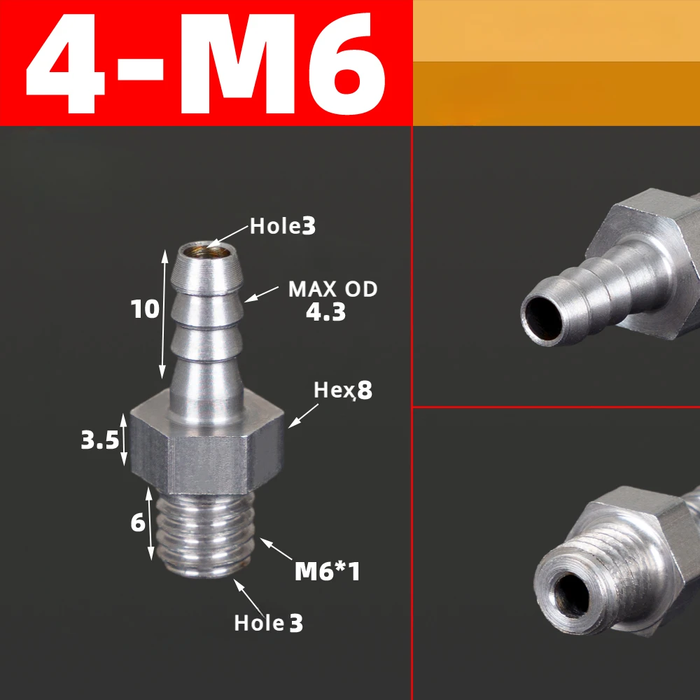 M3 to M16 Metric Hose Barb Fittings 23 M3 to M16 Metric Hose Barb Fittings - Image 23