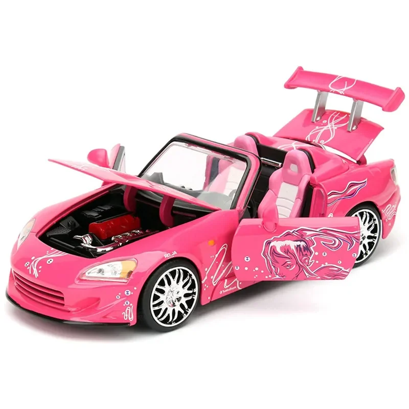 Bright Pink 1:24 Supercar Model Convertible 3 Bright Pink 1:24 Supercar Model Convertible - Image 3