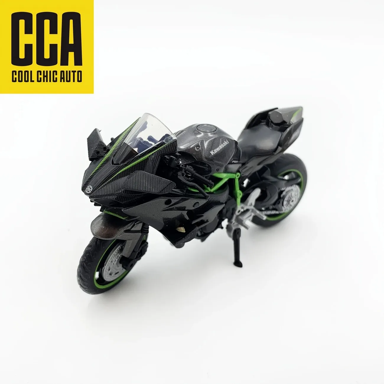 1:18 Scale Matte Black Alloy Motorbike Model 5 1:18 Scale Matte Black Alloy Motorbike Model - Image 5