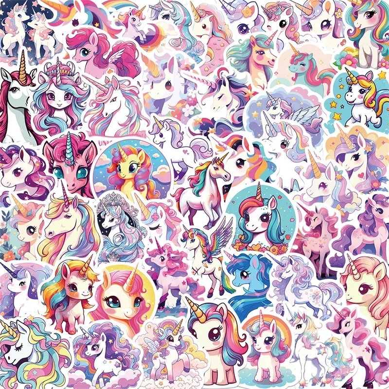 Unicorn PVC Sticker Set - 10, 30 or 50 Pieces 7 Unicorn PVC Sticker Set - 10, 30 or 50 Pieces - Image 7