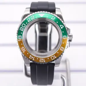 40mm Waterproof Watch Case with Rubber Strap 50 S26b6203c2ba64e148eda33da01ba6d23q