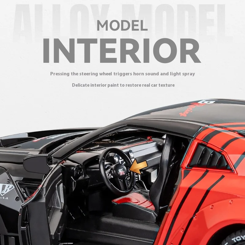 1:24 Nissan GTR R35 Diecast Alloy Model Car 5 1:24 Nissan GTR R35 Diecast Alloy Model Car - Image 5