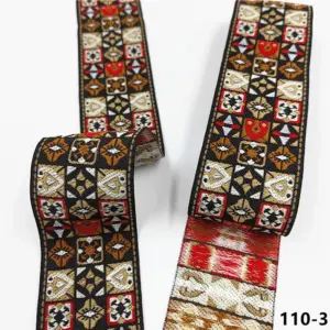 Vibrant 5cm Jacquard Ribbons - 7 Meters 74 S26ebb0bebf0048c3a67bc1c9104ab9d2J