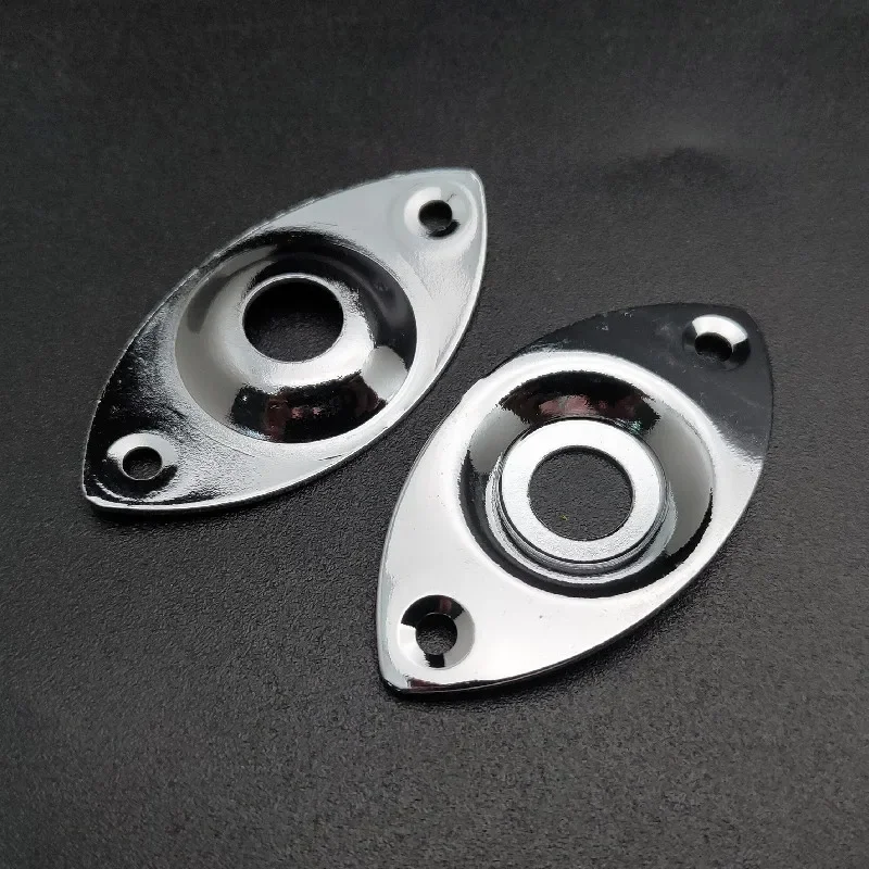 Metal Cat Eye Jack Plates for Electric Bass Guitar 2 Metal Cat Eye Jack Plates for Electric Bass Guitar - Image 2
