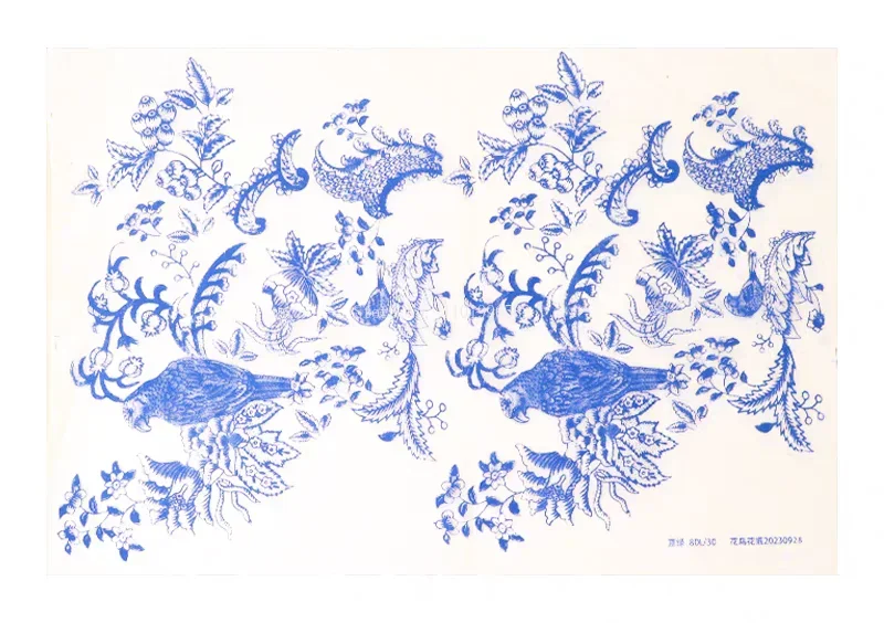 Blue and White Ceramic Underglaze Sticker Set 12 Blue and White Ceramic Underglaze Sticker Set - Image 12