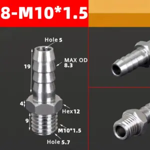 M3 to M16 Metric Hose Barb Fittings 49 S280a159b49ff4c66ab9fd523a9bbcacaa